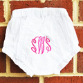 Monogrammed Eyelet Lace Diaper Covers
